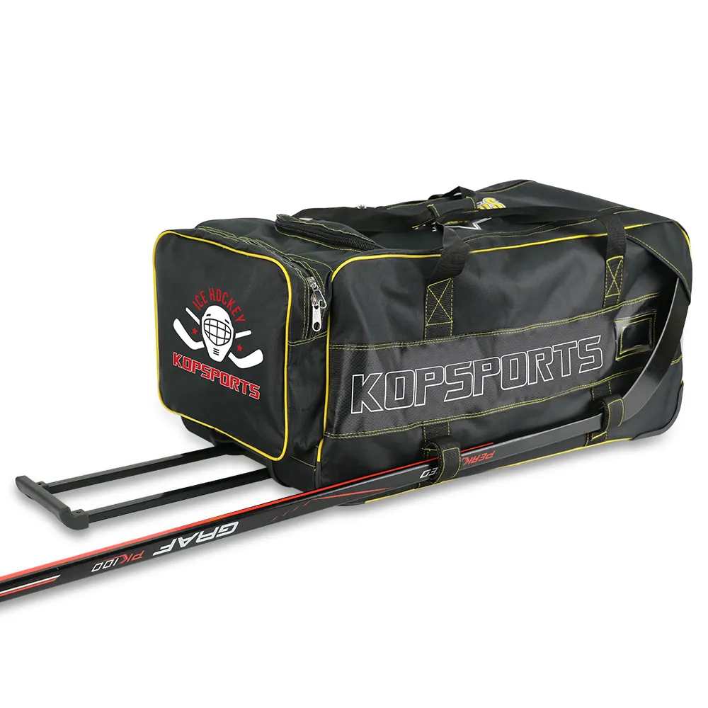 Kopbags-Bolsa de viaje con ruedas para equipo de hockey Multideportivo personalizado de gran capacidad, bolsa de palo de hockey