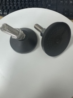 Pied de nivellement universel pivotant JMK 80 M16, pied de fixation réglable en caoutchouc noir 70 ShoreA pour machines de sport et industrielles