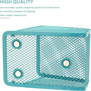 Portapenne Magnetico in Rete Metallica <span class=keywords><strong>Verde</strong></span>, Porta Penne in Acciaio Inossidabile con Magneti, Organizzatore per Lavagna - Product Image 4