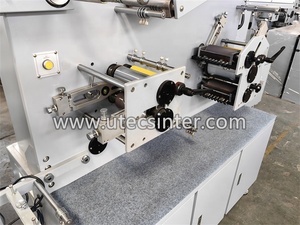 Impresora flexográfica de Etiquetas tejidas de tela automática UGS21, máquina de impresión flexográfica satinada de tejido de logotipo tipo poli - Product Image 5