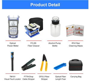 Kit de Herramientas de Fibra Óptica, Medidor de Potencia Óptica FC6S, Cortadora de Fibra, WiFi 4G 3G FTTH 10g 1310/1550nm, Conectores SC de Alta Estabilidad, 3 Años de Garantía - Product Image 6
