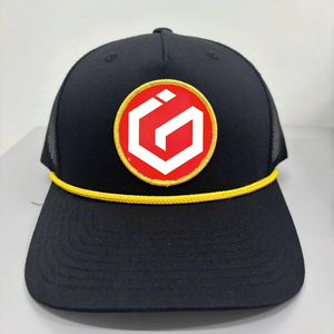 Gorras de Camionero Estilo Americano al por Mayor con MOQ Bajo, Gorras de Béisbol Personalizadas con Cuerda Naranja, Logotipo Bordado y Tela de Malla - Product Image 1