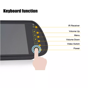 Moniteur de voiture 7 pouces avec caméra de recul à clipser, système de stationnement pour voiture, vision nocturne, kit étanche pour plaque d'immatriculation - Product Image 3