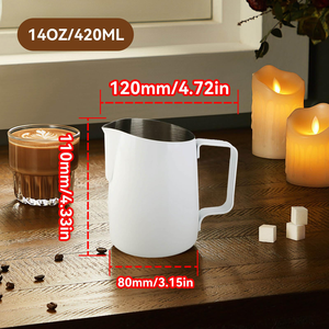 Wholesale Stainless Steel 304 Coffee Metal Cup Milk Frothing Pitcher <b>Jug</b> - Product Image 4