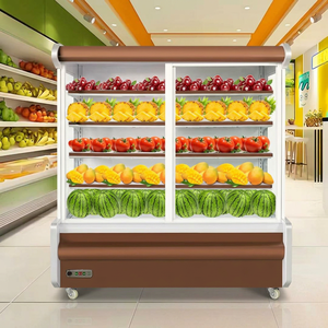 Refrigerador de exhibición vertical tipo nevera con cortina de aire, sin escarcha, con temperatura digital, para <span class=keywords><strong>supermercados</strong></span> - Product Image 1