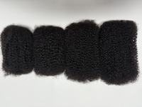 Rambut Manusia Afro Kinky Pendek Hitam Alami untuk Kepang Twist dan Ekstensi Dreadlock untuk Wanita Kulit Hitam