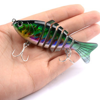 Vente en gros de leurres de pêche multi-articulés personnalisés, leurres artificiels réalistes, leurres durs segmentés pour la pêche au bar, au brochet et à la truite