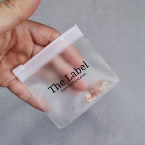 Custom Logo Frosted PVC Clothing Packaging Plastic Zipper Bag For Jewelry Cosmetic Swimwear zip lock pouch