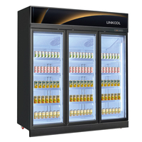 Nouveau Réfrigérateur Commercial Vertical de Luxe avec Écran pour Boissons, Porte Vitrée Intelligente et Refroidissement par Ventilation pour Magasin