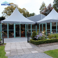 Salle de réception préfabriquée en verre avec structure en aluminium pour événements, conférences et fêtes
