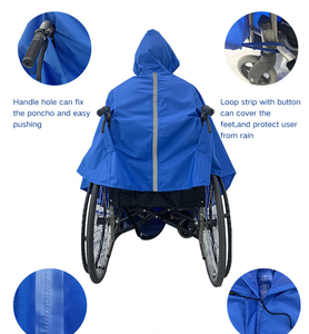 Wholesale PVC Adult <strong>Wheelchair</strong> <strong>Poncho</strong> Waterproof Raincoat for Handicapped Person for Work and Rain Occasions - Product Image 4