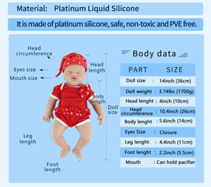 Mini Muñecas <span class=keywords><strong>Reborn</strong></span> Realistas de 14 Pulgadas Bebés Recién Nacidos Pequeños de Cuerpo Completo de Silicona Suave - Product Image 2