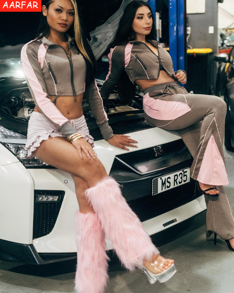 Pink Sweat Suit High Quality Piece Set Women - Main Image