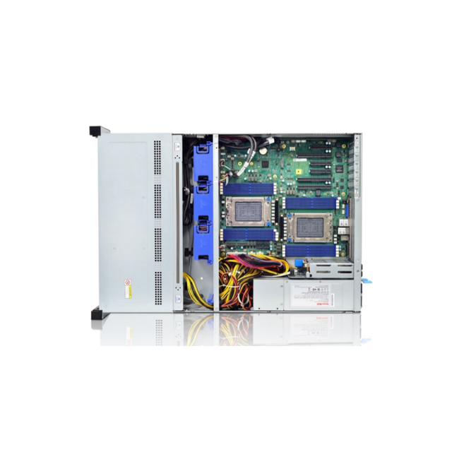 2U Rack Server Barebone Supports 2 AMD EPYC 7002/7003 Processors 16 DDR4 Slots Compatible with 3.5" / 2.5" Drives in Stock