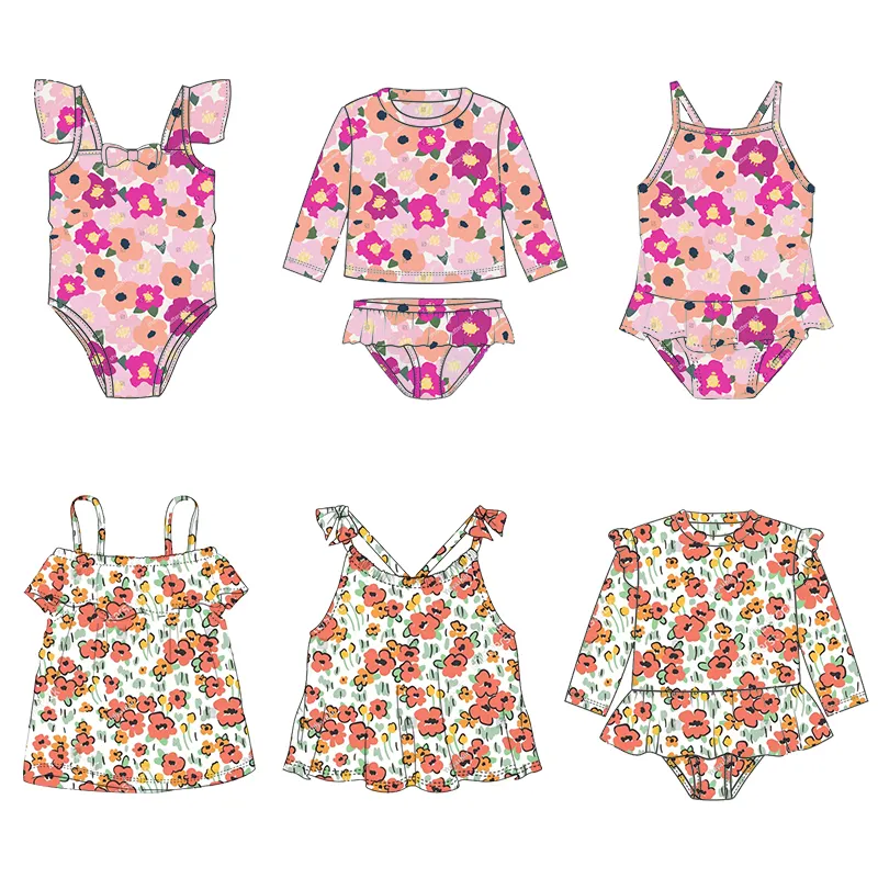 Printed Children Swim Wear Girls Swimwear 0-16 Years old One Piece Kids Beach Bikini Swimsuit