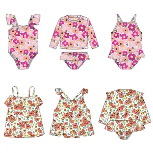 Imprimé enfants maillot de bain filles maillots de bain 0-16 ans une pièce enfants plage Bikini maillot de bain