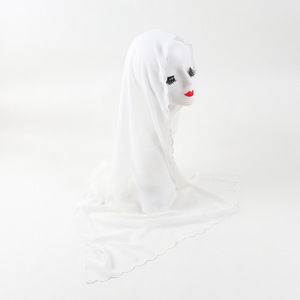 थोक स्कार्फ मोती शिफॉन कढ़ाई हेडबैंड मैलायन फीर - Product Image 2