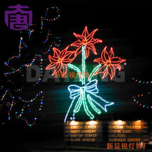 Decoraciones Navideñas LED 3D con Forma de Flor, Personalizadas para Exteriores, Impermeables IP65, Luces Decorativas para Festivales - Product Image 3