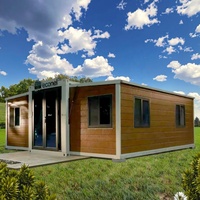 Maison conteneur extensible 20ft 40ft, maison préfabriquée pliable avec salle de bain et cuisine pour hôtel, bureau, camping, hébergement