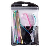 Kit de ciseaux à ongles avec pince à cuticules, ensemble d'outils pour manucure