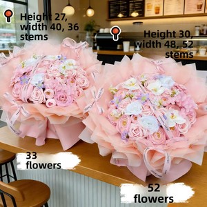 Bouquet de <span class=keywords><strong>fleurs</strong></span> artificielles éternelles 2026 fait main DIY – Cadeau d'anniversaire pour fille, Saint-Valentin, remise de diplôme, ou nouvelle maison - Product Image 5