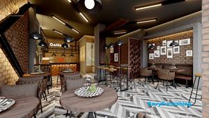 Conjunto de Mesa y Sillas de Comedor para Restaurante, Diseño Interior de Cafetería Pequeña, Silla Tejida con Mesa de Madera para Cafetería - Product Image 6