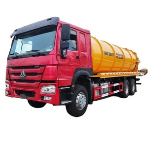 Camion-citerne de nettoyage des eaux usées Sino HOWO 6X4 23CBM, camion de nettoyage des égouts par aspiration et jet - Product Image 1