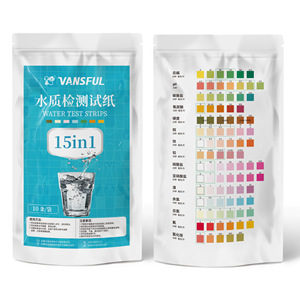 Tiras Reactivas para Análisis de Agua Vansful 15 en 1, 10 Unidades, Prueba de Calidad del Agua Potable, de Manantial y de Pozo, pH, Cloro Residual, Dureza - Product Image 1