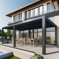 Pérgola de Aluminio Youya para Exteriores, Impermeable, Tamaño Personalizado, para Patio, Jardín, Bioclimática, Resistente al Viento