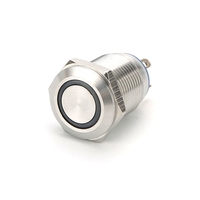 QIANNIAN 12mm électrique 2PIN momentané RGB bouton poussoir lumineux IP65 interrupteur