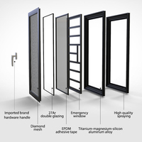 Fenêtre à double vitrage EOKO Fenêtres coupe-vent en aluminium à battant anti-effraction Fenêtres en aluminium pour hôtel