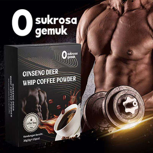 Café instantané noir sans sucre pour hommes, à base de ginseng et de fouet de cerf, stimulant l'énergie, avec Cistanche Deserticola – Meilleure vente - Product Image 5