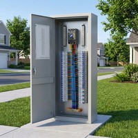 Tableau de distribution électrique modulaire en métal pour extérieur Good Qi, protection IP40, 12 prises pour équipement électrique