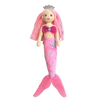 Prête à Expédier, Poupée Sirène Princesse en Peluche Douce, Couleur Arc-en-Ciel, Jouet Modèle Rembourré Mer & Sable pour Cadeau de Filles