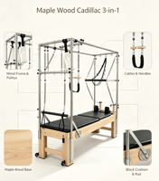 MJD Maple Wood Cadillac 3-en-1, machine de Pilates de qualité commerciale, adaptée aux séances de Pilates et de yoga.
