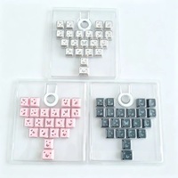 Keycaps Transparan dengan Ukiran Samping Kustom Bentuk Kupu-kupu Hati, Kerajinan PC untuk Keyboard Mekanik