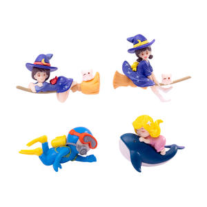 ミニチュア水中エクスプローラーダイバーフィギュアクジラ海シーンモデルほうき魔女おもちゃ水槽プラスチック工芸品オーナメント - Product Image 5