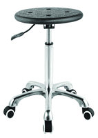 Excellente qualité de travail 360 pivotant confortable PU noir Protection ESD chaise de laboratoire d'hôpital
