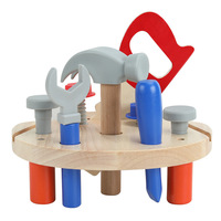 Petit atelier de menuiserie en bois pour enfants - Ensemble d'outils à assembler et jouet Montessori pour développer la motricité fine et l'interaction parent-enfant