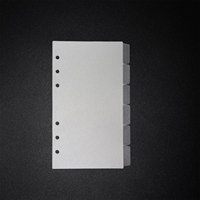 Séparateur de pages personnalisé à 6 trous en PP/PVC, format A5/A6, avec onglets mensuels pour tableau de bord