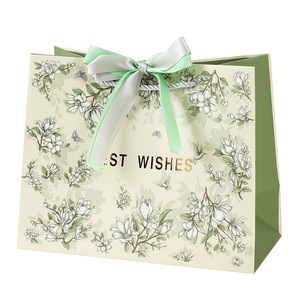 Giá rẻ chất lượng cao Prime mang nhãn hiệu đóng gói tùy chỉnh giấy cá nhân sang trọng mua sắm túi giấy với Ribbon xử lý - Product Image 1