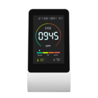 Moniteur de qualité de l'air 4-en-1 dispositif de surveillance du CO2 multifonctionnel/détecteur de dioxyde de carbone testeur thermo-hygromètre horloge