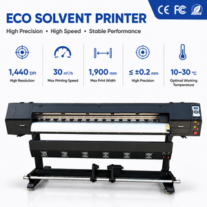 เครื่องพิมพ์อิงค์เจ็ท Lindo 1900D Eco Solvent สำหรับหัวพิมพ์ XP600 หน้าจอสัมผัส ถังหมึกเติมได้ สำหรับงานพิมพ์เฟล็กโซกราฟฟิก/พิมพ์ลายเปลือกไข่ - Product Image 1