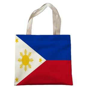 Philippines Flag High Quality 16 X 14 Inches Double Side Shoulder Handbag Custom Tote Bag