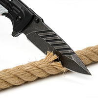 Couteau de poche multifonction, couteau pliant avec brise-vitre, coupe-ceinture de sécurité et couteau de survie pour les situations d'urgence, le camping et le travail