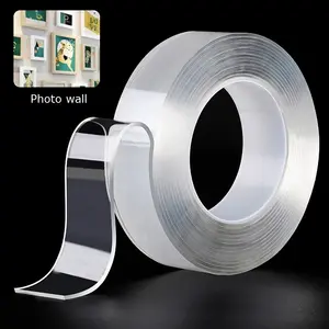 Self Stick Tape Double Sided Transparent Reusable Nano Grip Mounting Adhesive Tape