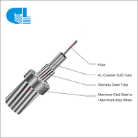 Cable OPGW para exteriores 12/24/48/96/144 Core Cable de comunicación de fibra óptica compuesto de cable aéreo y de tierra