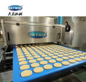 Máquina de fabricação de biscoitos macia automática popular, linha de produção de bolinhos com fio e decoração