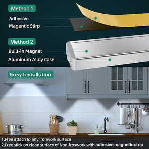 <b>Wireless</b> Motion Sensor LED Night <b>Light</b> USB Rechargeable Dimmable Super Bright LED Strip Lamp Magnetic Stick-on Design for Stairs - Product Image 5