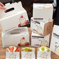 Boîtes en papier pliable de qualité alimentaire pour boulangerie, dessert, pâtisserie, à emporter, gâteau, beignet, gaufre, emballage